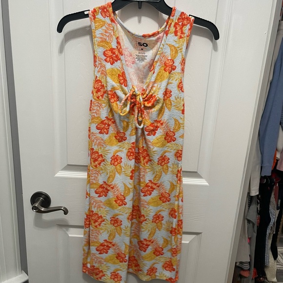 SO Floral Swim Coverup - Orange and Yellow - Picture 3 of 7